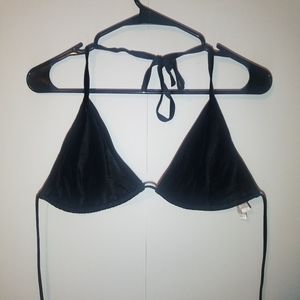 Victoria's  Secret Black Triangle Slide Bikini Top